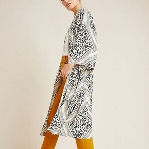 Mignon Doo for Anthropologie Animal Print Kimono
